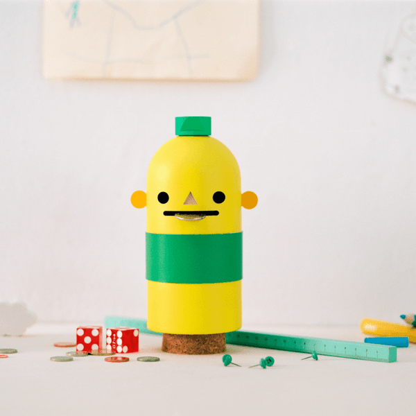 Toca Boca and Acne Jr collaboration - desk toy in yellow and green